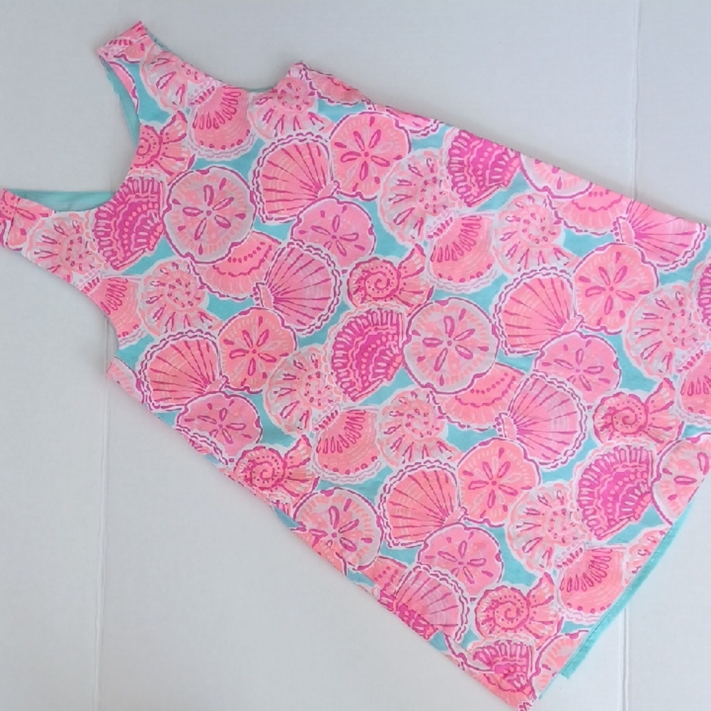 Tommy Bahama Bright Shell Dress. Pink And Teal. Girls Size 8.